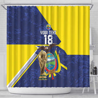 Ecuador Football Custom Shower Curtain Road To World Cup 2026 - Wonder Print Shop
