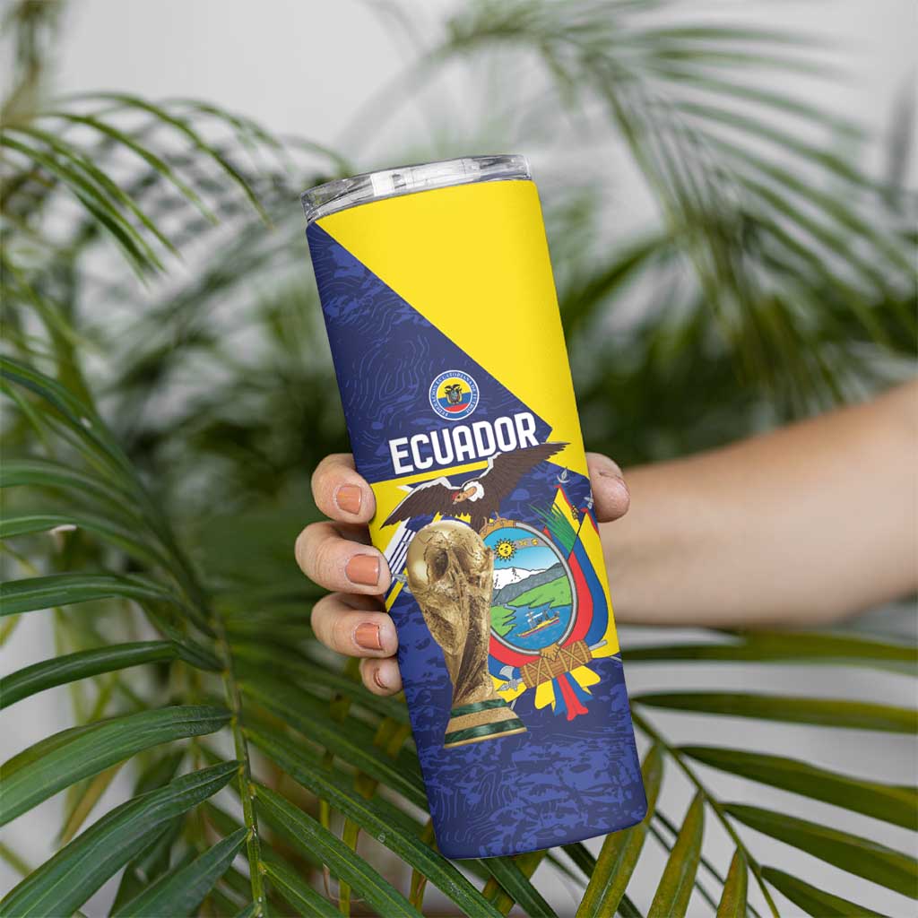 Ecuador Football Custom Skinny Tumbler Road To World Cup 2026 - Wonder Print Shop