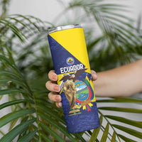 Ecuador Football Custom Skinny Tumbler Road To World Cup 2026 - Wonder Print Shop