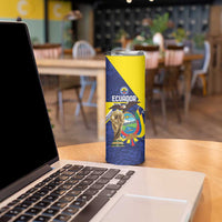 Ecuador Football Custom Skinny Tumbler Road To World Cup 2026 - Wonder Print Shop