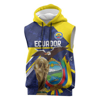 Ecuador Football Custom Sleeveless Hoodie Road To World Cup 2026 - Wonder Print Shop