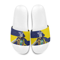 Ecuador Football Custom Slide Sandals Road To World Cup 2026 - Wonder Print Shop