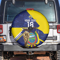 Ecuador Football Custom Spare Tire Cover Road To World Cup 2026 - Wonder Print Shop
