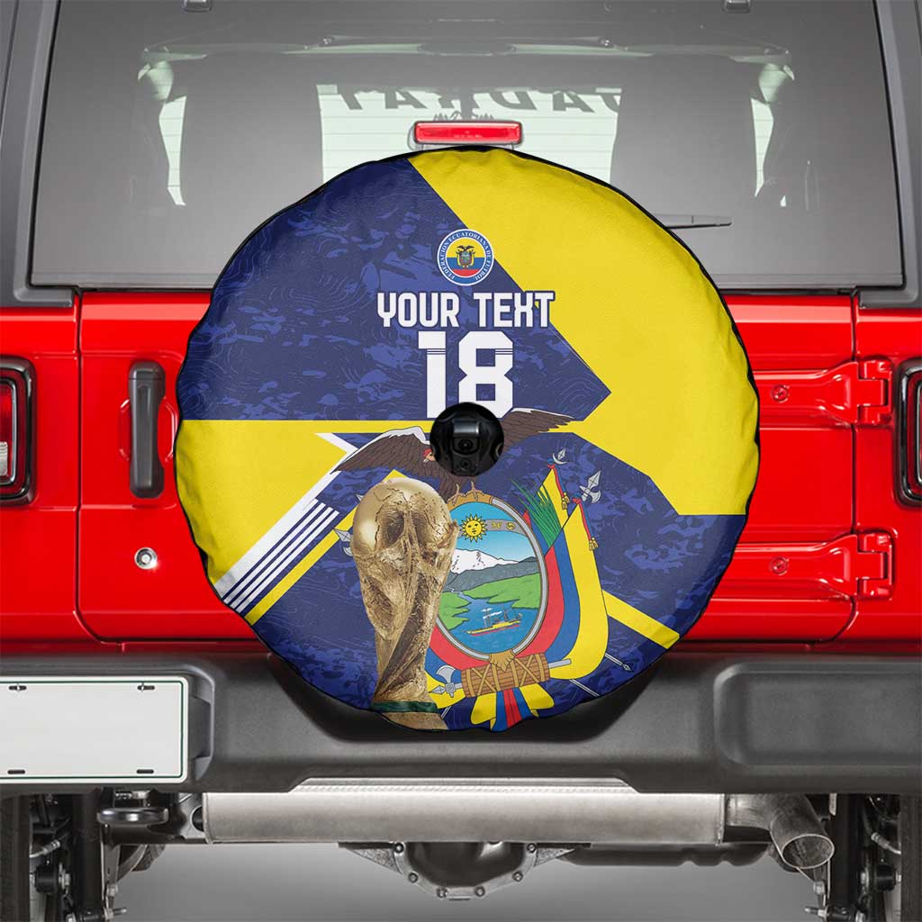 Ecuador Football Custom Spare Tire Cover Road To World Cup 2026 - Wonder Print Shop