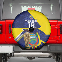 Ecuador Football Custom Spare Tire Cover Road To World Cup 2026 - Wonder Print Shop