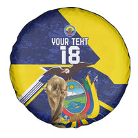 Ecuador Football Custom Spare Tire Cover Road To World Cup 2026 - Wonder Print Shop