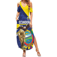Ecuador Football Custom Summer Maxi Dress Road To World Cup 2026 - Wonder Print Shop