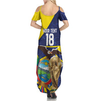 Ecuador Football Custom Summer Maxi Dress Road To World Cup 2026 - Wonder Print Shop