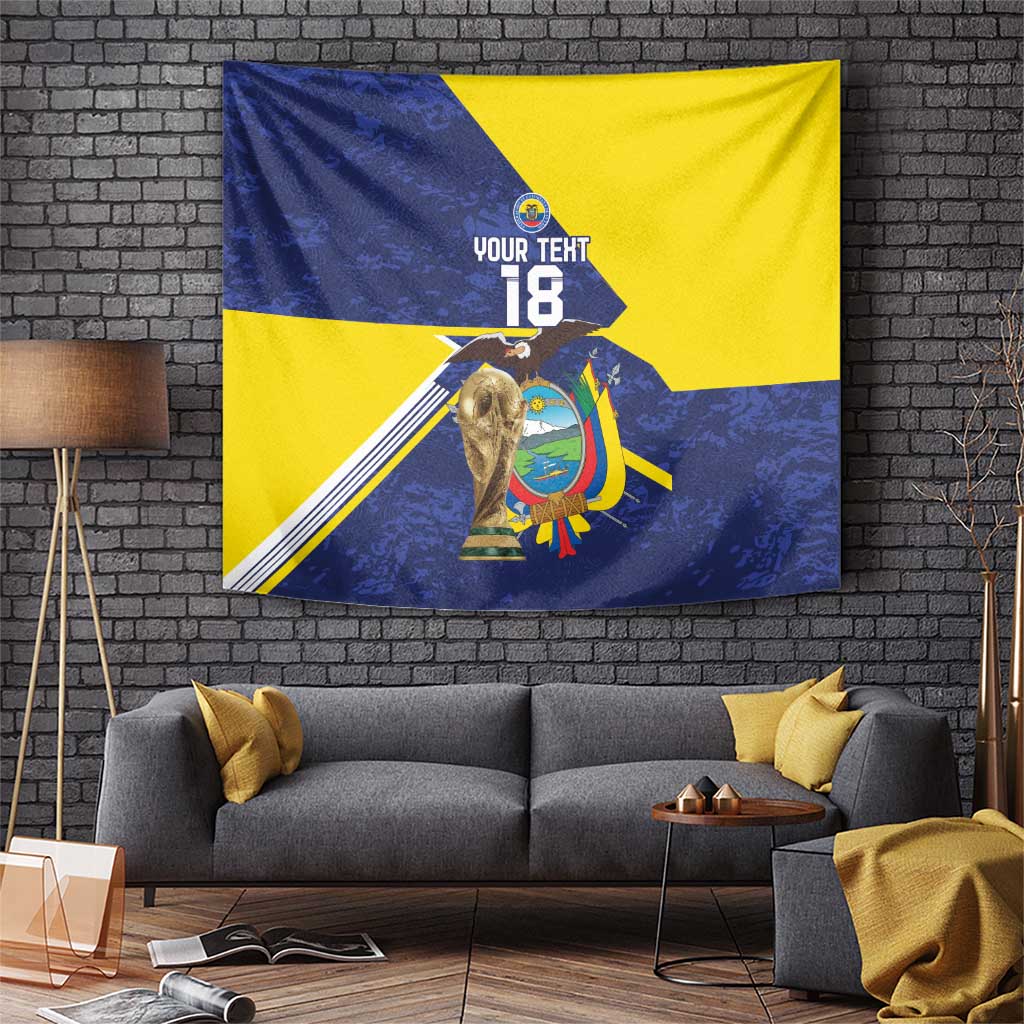 Ecuador Football Custom Tapestry Road To World Cup 2026 - Wonder Print Shop