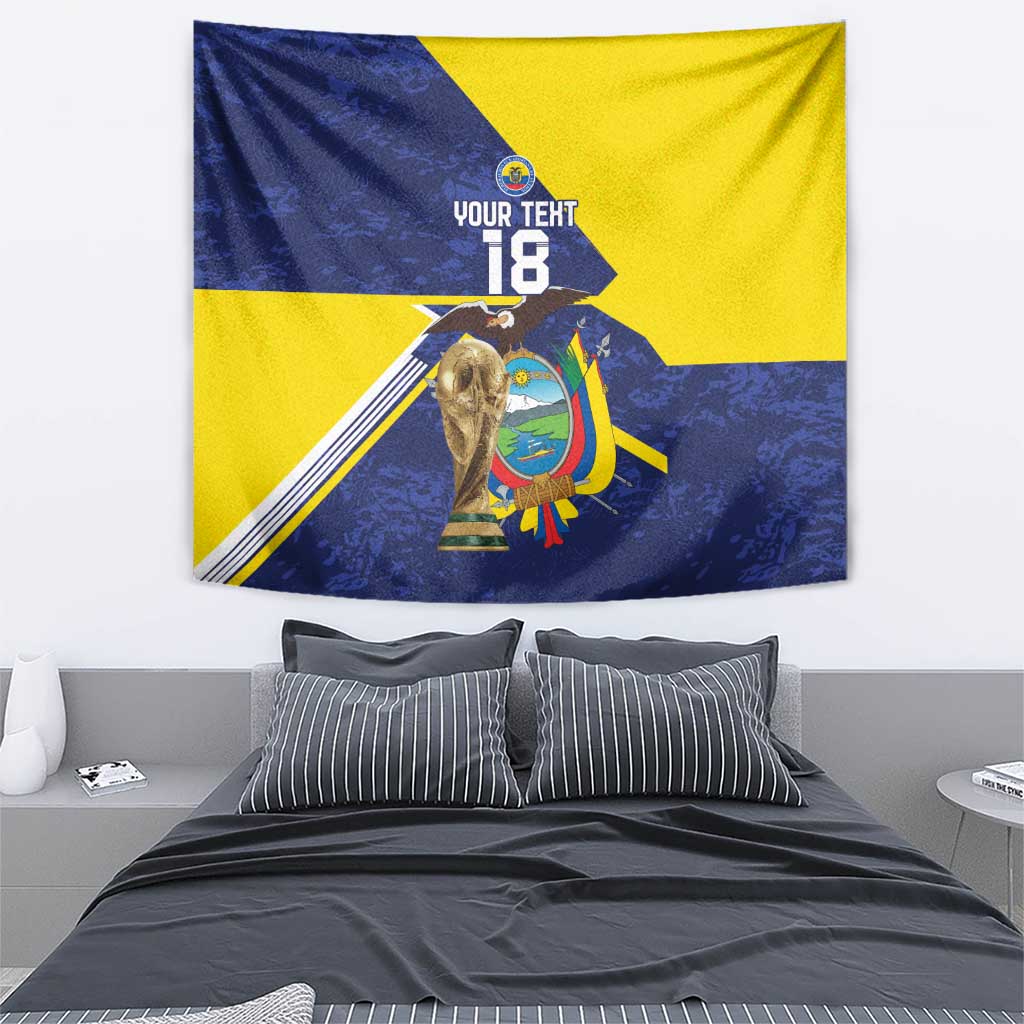 Ecuador Football Custom Tapestry Road To World Cup 2026 - Wonder Print Shop