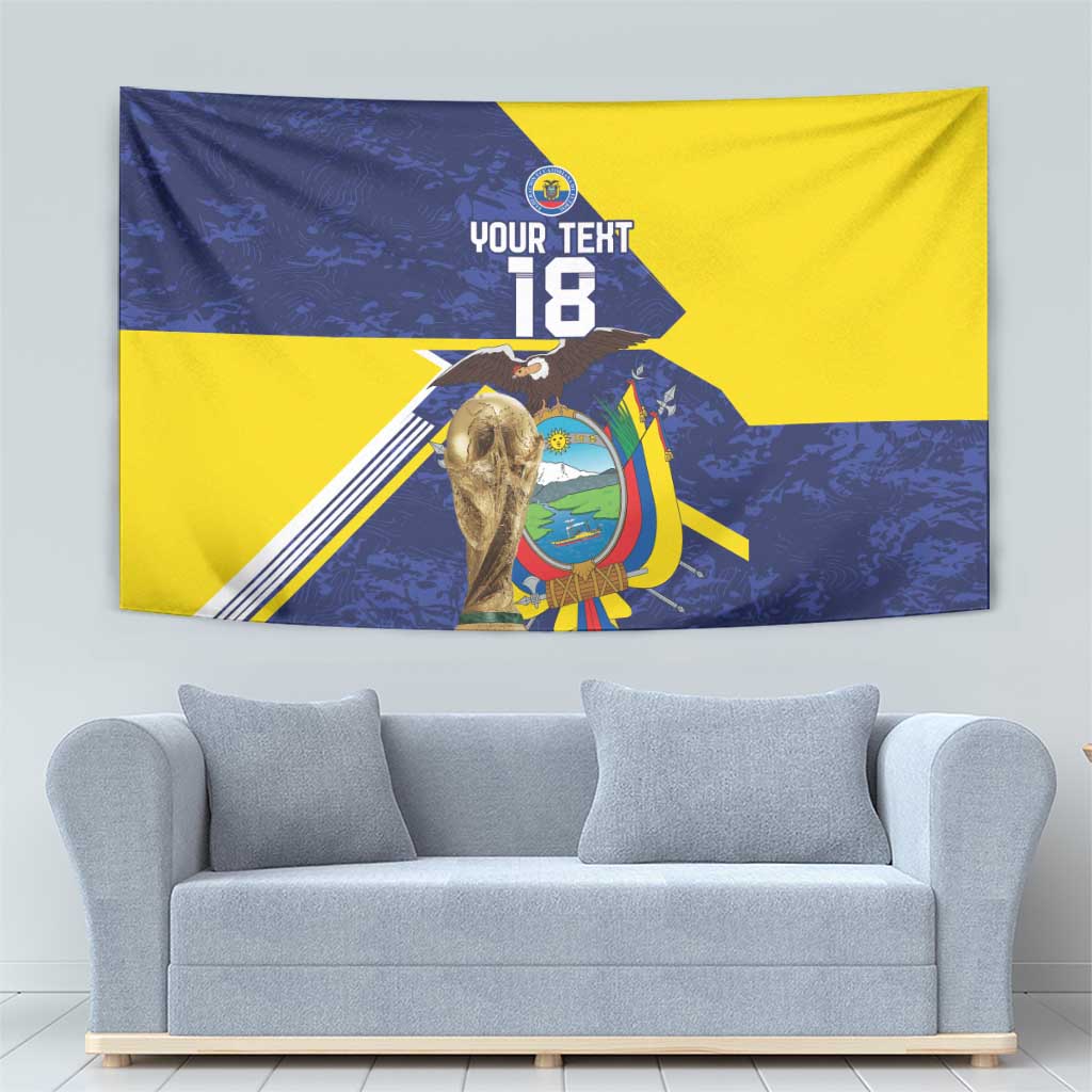 Ecuador Football Custom Tapestry Road To World Cup 2026 - Wonder Print Shop