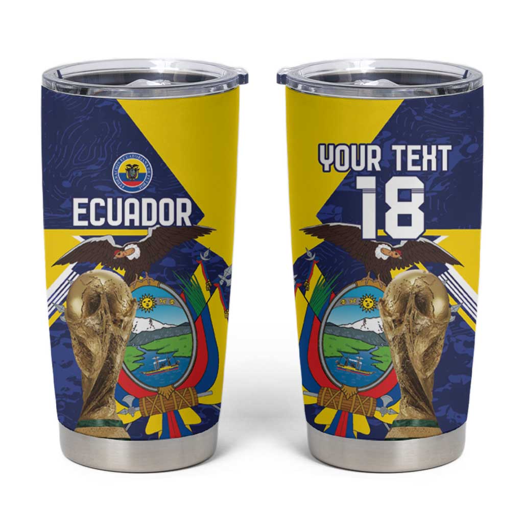Ecuador Football Custom Tumbler Cup Road To World Cup 2026 - Wonder Print Shop