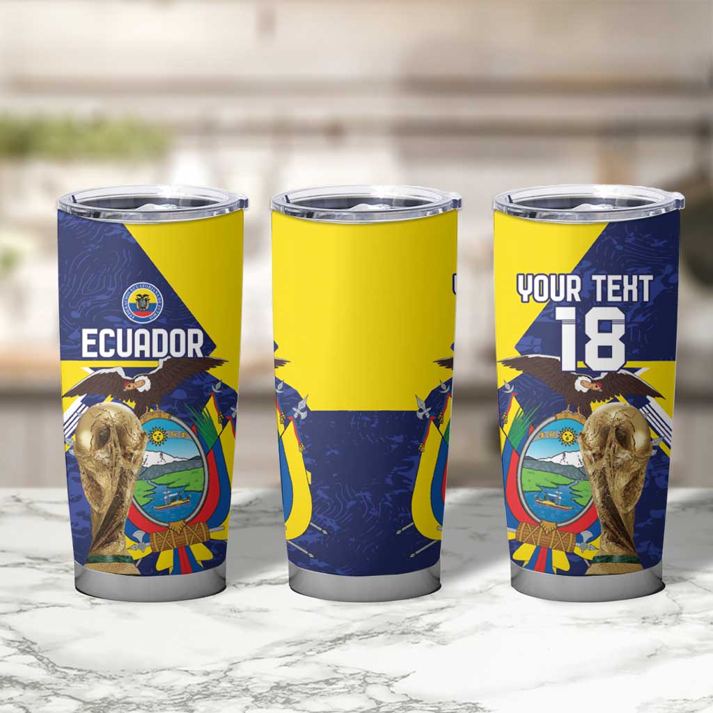 Ecuador Football Custom Tumbler Cup Road To World Cup 2026 - Wonder Print Shop
