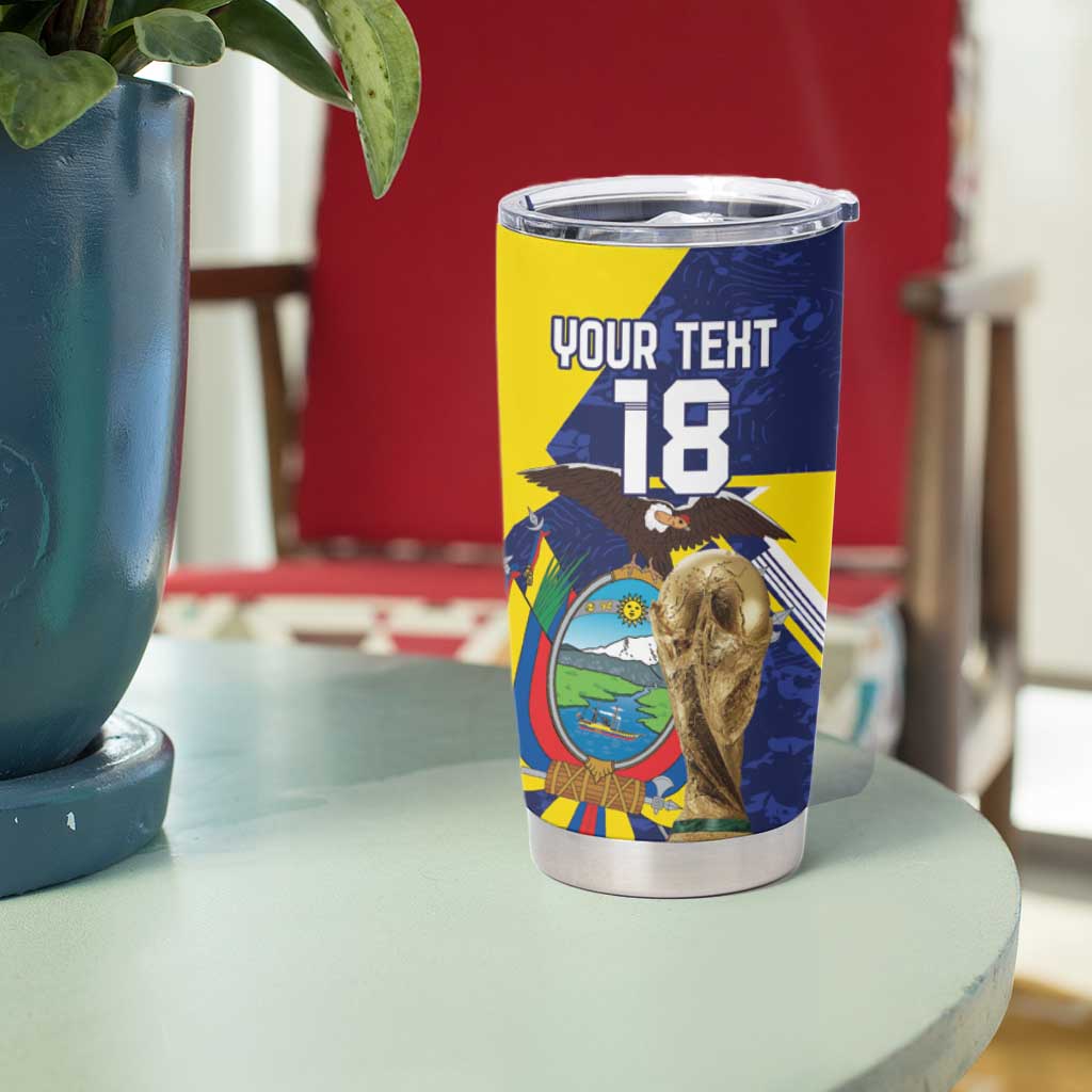 Ecuador Football Custom Tumbler Cup Road To World Cup 2026 - Wonder Print Shop