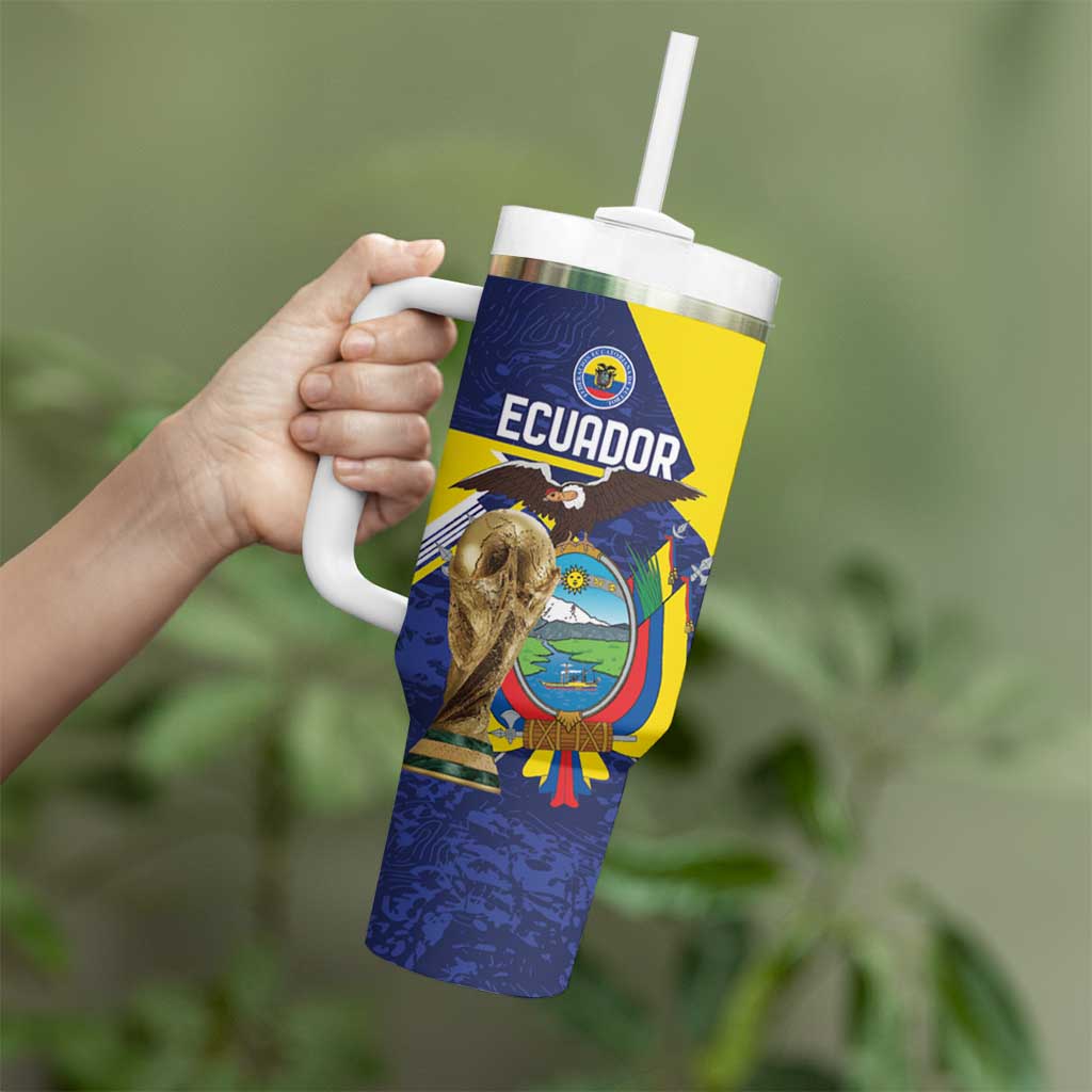 Ecuador Football Custom Tumbler With Handle Road To World Cup 2026 - Wonder Print Shop