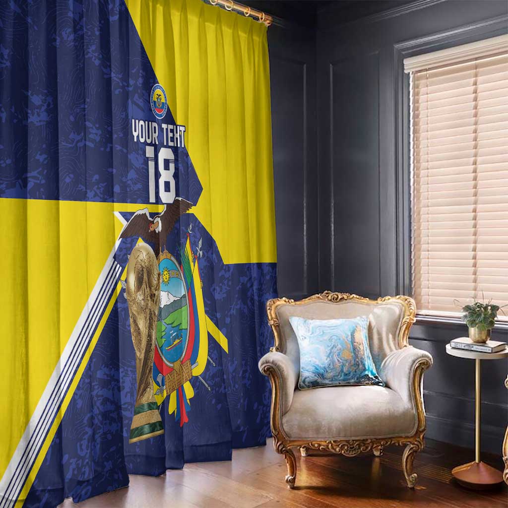 Ecuador Football Custom Window Curtain Road To World Cup 2026 - Wonder Print Shop