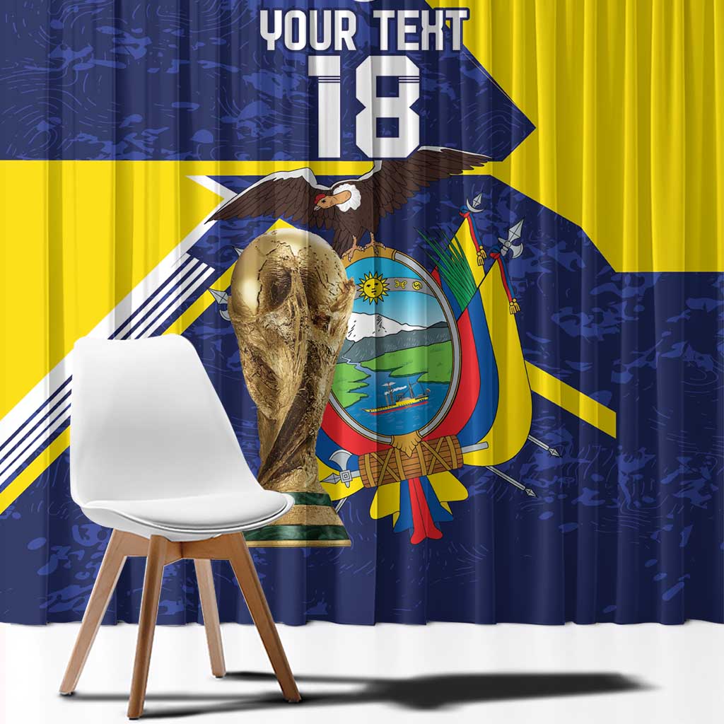 Ecuador Football Custom Window Curtain Road To World Cup 2026 - Wonder Print Shop