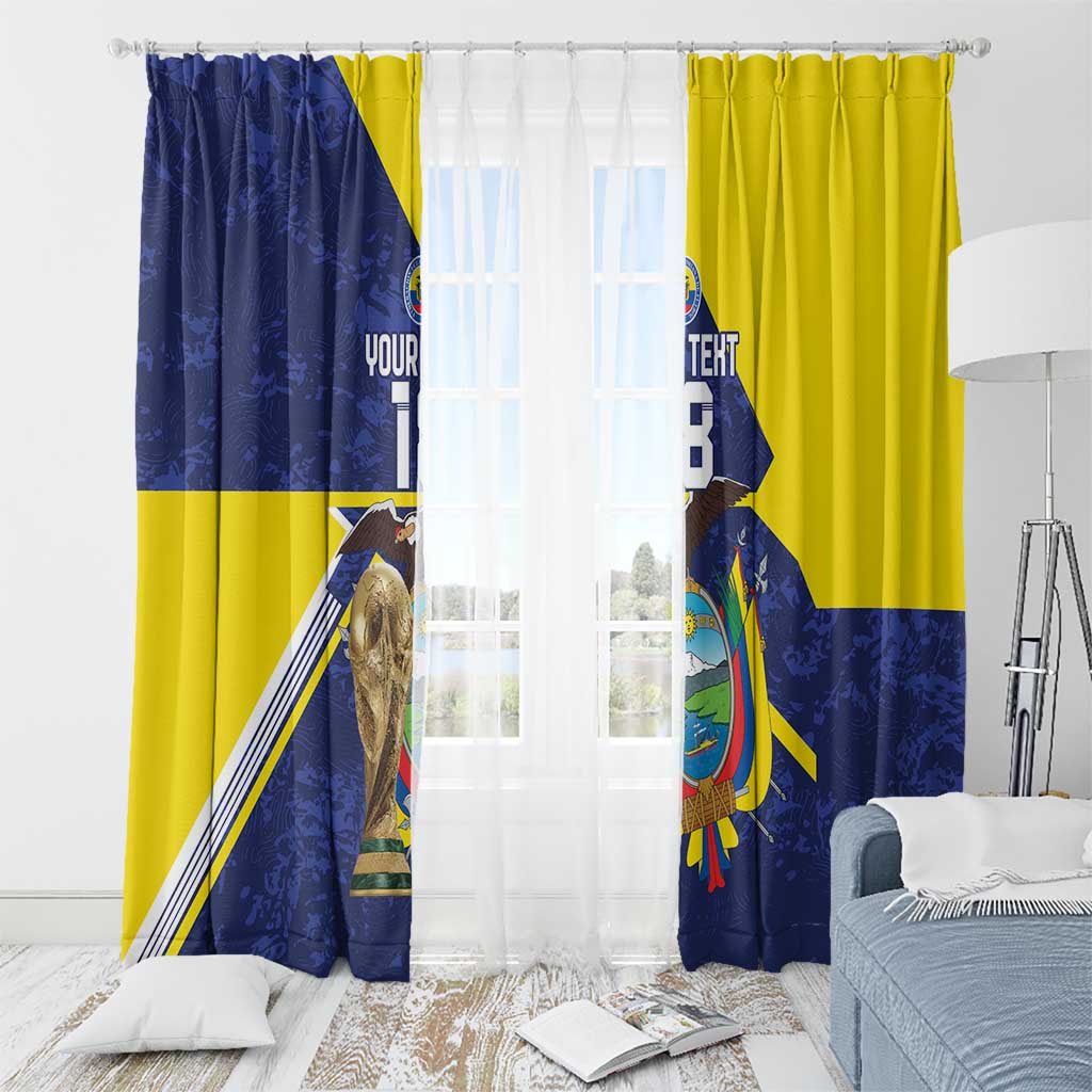 Ecuador Football Custom Window Curtain Road To World Cup 2026 - Wonder Print Shop
