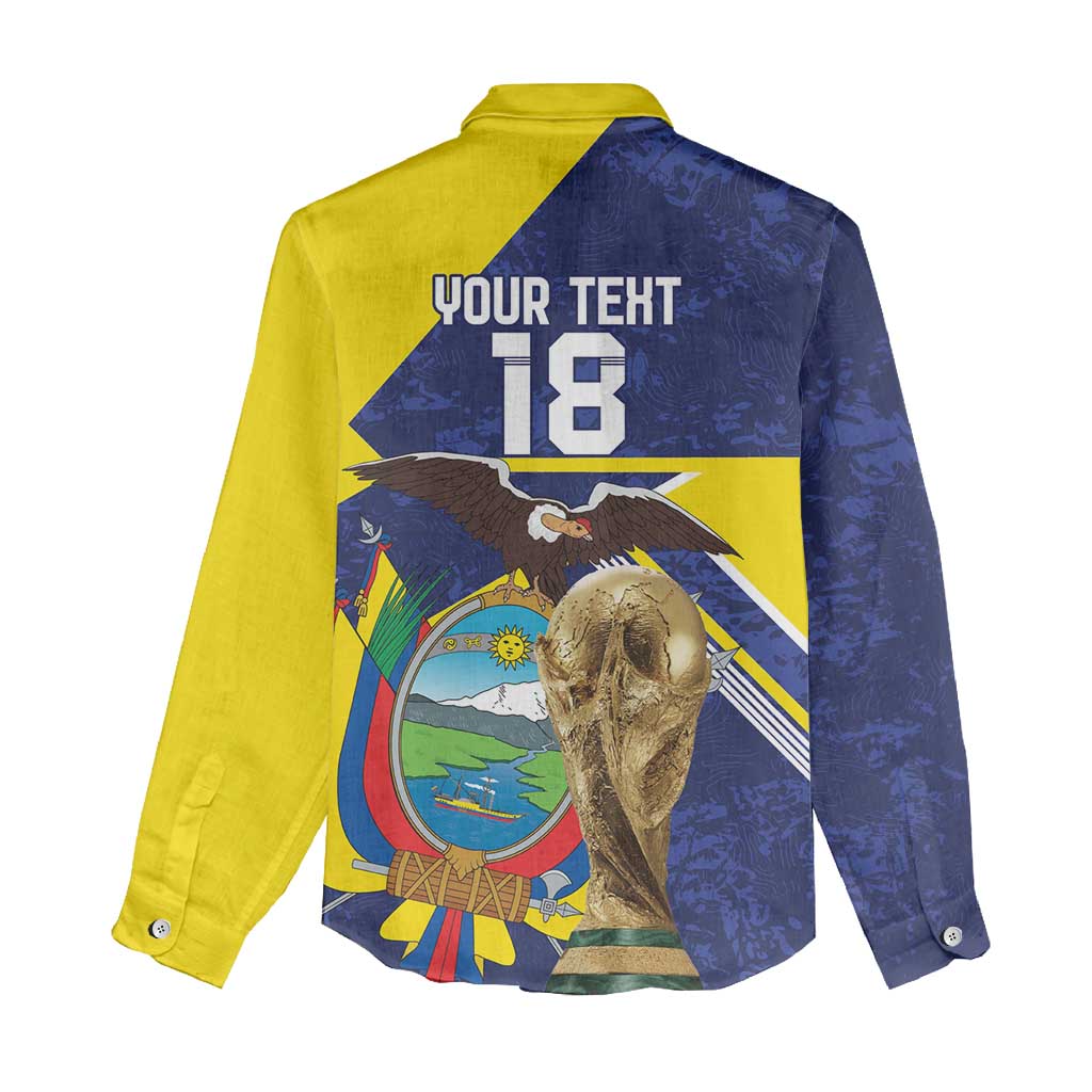 Ecuador Football Custom Women Casual Shirt Road To World Cup 2026 - Wonder Print Shop