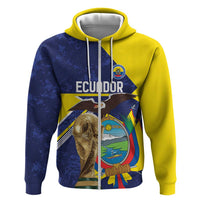 Ecuador Football Custom Zip Hoodie Road To World Cup 2026 - Wonder Print Shop