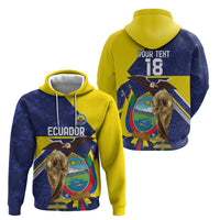 Ecuador Football Custom Zip Hoodie Road To World Cup 2026 - Wonder Print Shop