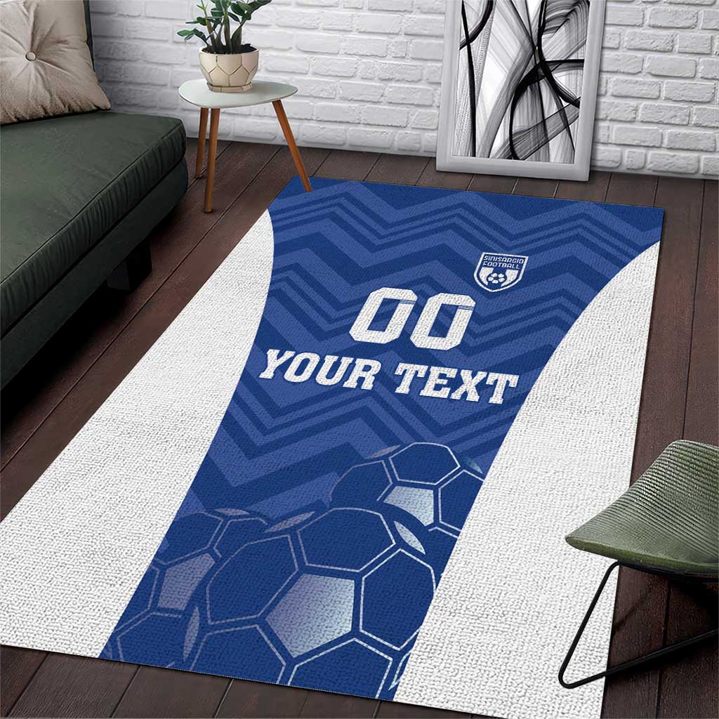 Custom Estonia Football Area Rug Eesti Jalgpallikoondis