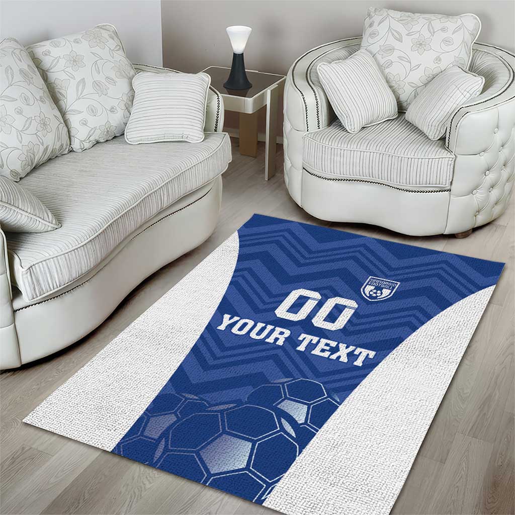Custom Estonia Football Area Rug Eesti Jalgpallikoondis