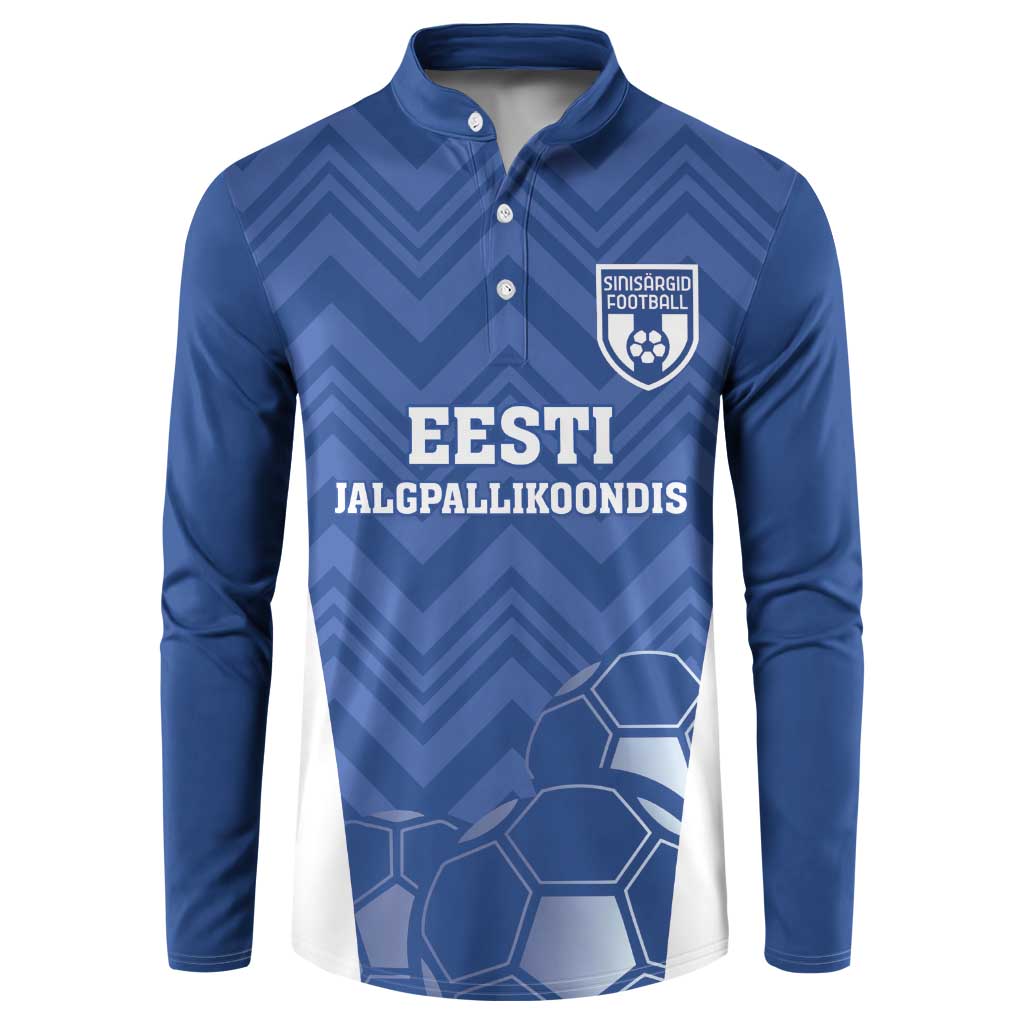 Custom Estonia Football Button Sweatshirt Eesti Jalgpallikoondis
