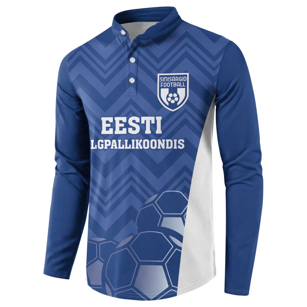 Custom Estonia Football Button Sweatshirt Eesti Jalgpallikoondis