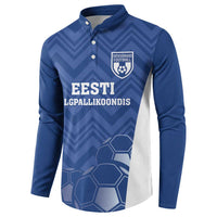 Custom Estonia Football Button Sweatshirt Eesti Jalgpallikoondis