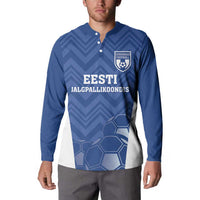 Custom Estonia Football Button Sweatshirt Eesti Jalgpallikoondis