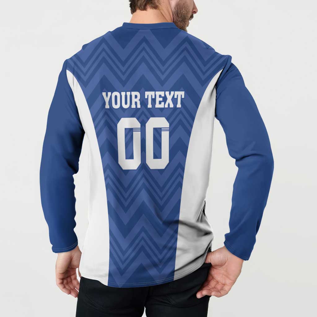 Custom Estonia Football Button Sweatshirt Eesti Jalgpallikoondis