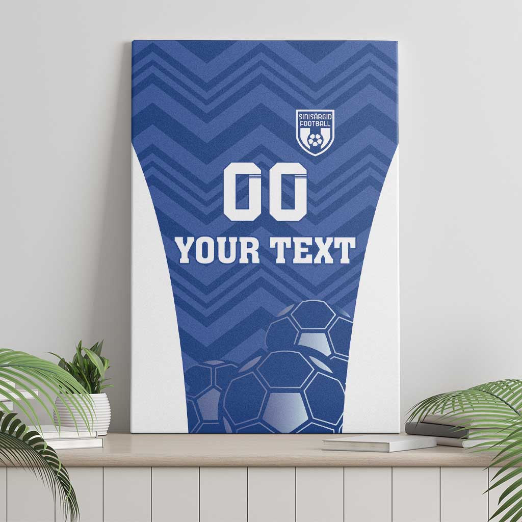 Custom Estonia Football Canvas Wall Art Eesti Jalgpallikoondis