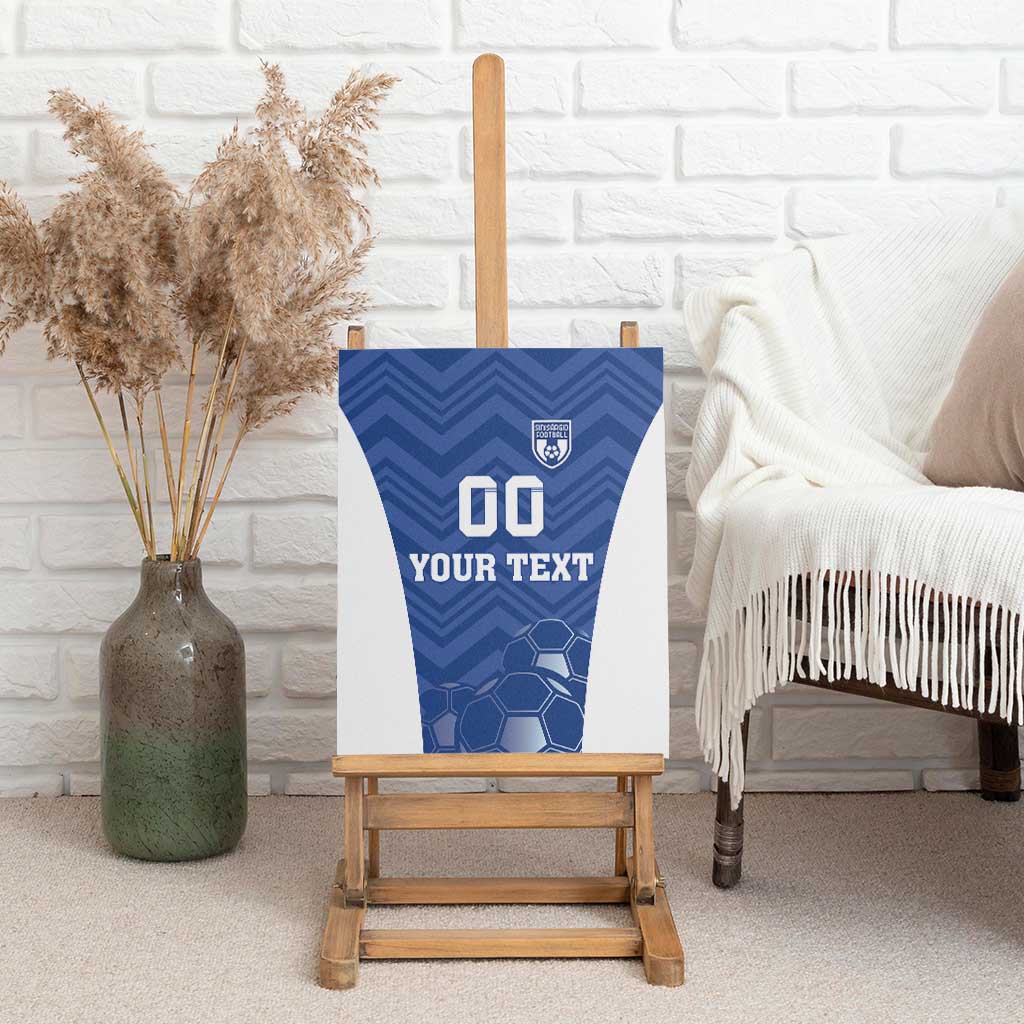 Custom Estonia Football Canvas Wall Art Eesti Jalgpallikoondis