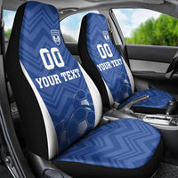 Custom Estonia Football Car Seat Cover Eesti Jalgpallikoondis