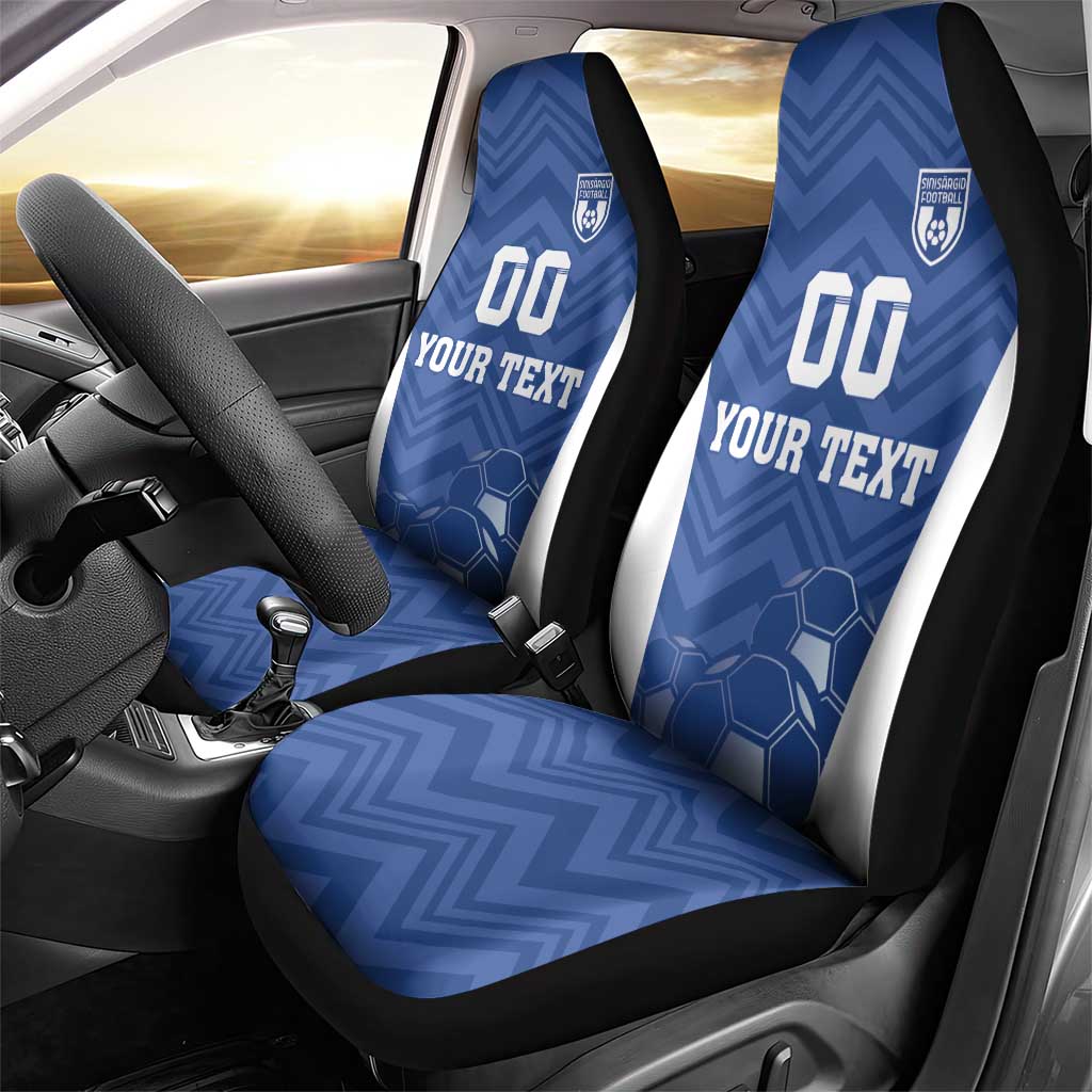 Custom Estonia Football Car Seat Cover Eesti Jalgpallikoondis