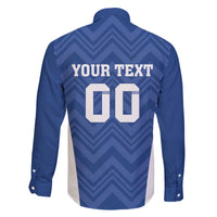 Custom Estonia Football Family Matching Off The Shoulder Long Sleeve Dress and Hawaiian Shirt Eesti Jalgpallikoondis