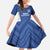 Custom Estonia Football Family Matching Off Shoulder Maxi Dress and Hawaiian Shirt Eesti Jalgpallikoondis