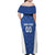 Custom Estonia Football Family Matching Off Shoulder Maxi Dress and Hawaiian Shirt Eesti Jalgpallikoondis