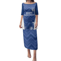 Custom Estonia Football Family Matching Puletasi and Hawaiian Shirt Eesti Jalgpallikoondis