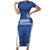 Custom Estonia Football Family Matching Short Sleeve Bodycon Dress and Hawaiian Shirt Eesti Jalgpallikoondis