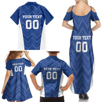 Custom Estonia Football Family Matching Summer Maxi Dress and Hawaiian Shirt Eesti Jalgpallikoondis
