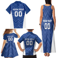 Custom Estonia Football Family Matching Tank Maxi Dress and Hawaiian Shirt Eesti Jalgpallikoondis