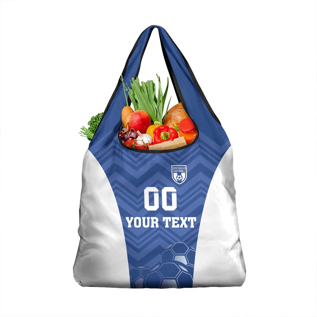 Custom Estonia Football Grocery Bag Eesti Jalgpallikoondis