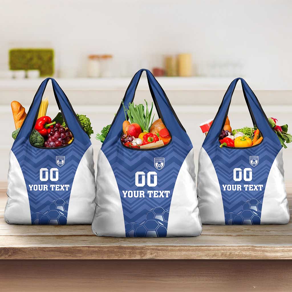 Custom Estonia Football Grocery Bag Eesti Jalgpallikoondis