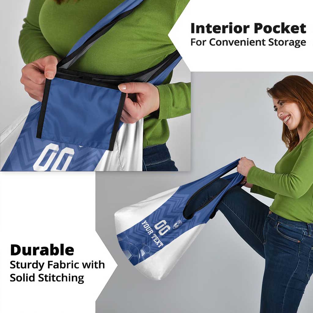 Custom Estonia Football Grocery Bag Eesti Jalgpallikoondis