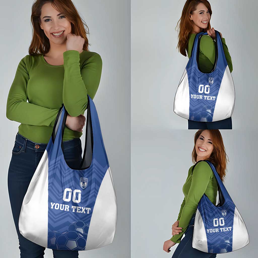 Custom Estonia Football Grocery Bag Eesti Jalgpallikoondis