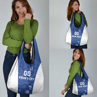 Custom Estonia Football Grocery Bag Eesti Jalgpallikoondis