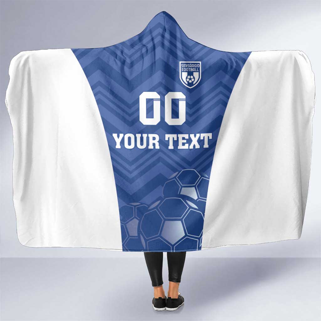 Custom Estonia Football Hooded Blanket Eesti Jalgpallikoondis
