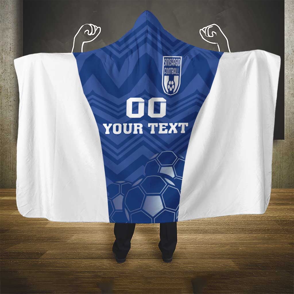 Custom Estonia Football Hooded Blanket Eesti Jalgpallikoondis